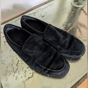 Hush Puppies Men's Black Suede Loafers Size 10 Slip On